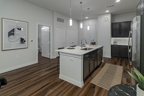 Spacious Kitchen with Elegant Quartz Countertops