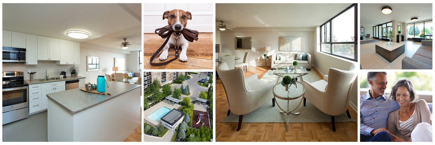 collage of suites and amenities at 190 Cityview in Brampton, ON