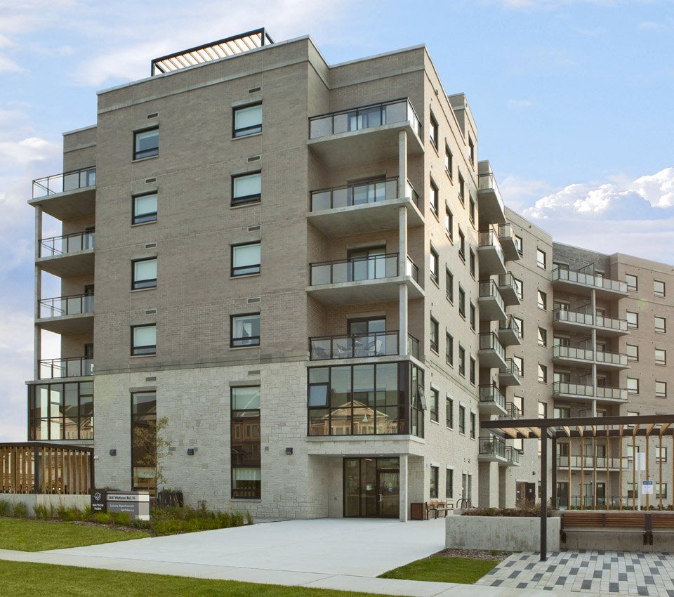 Watson Park Apartments front exterior in Guelph, ON