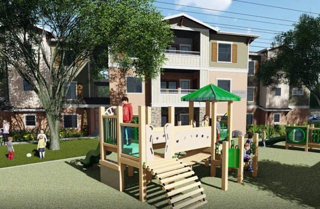 Building rendering playground view