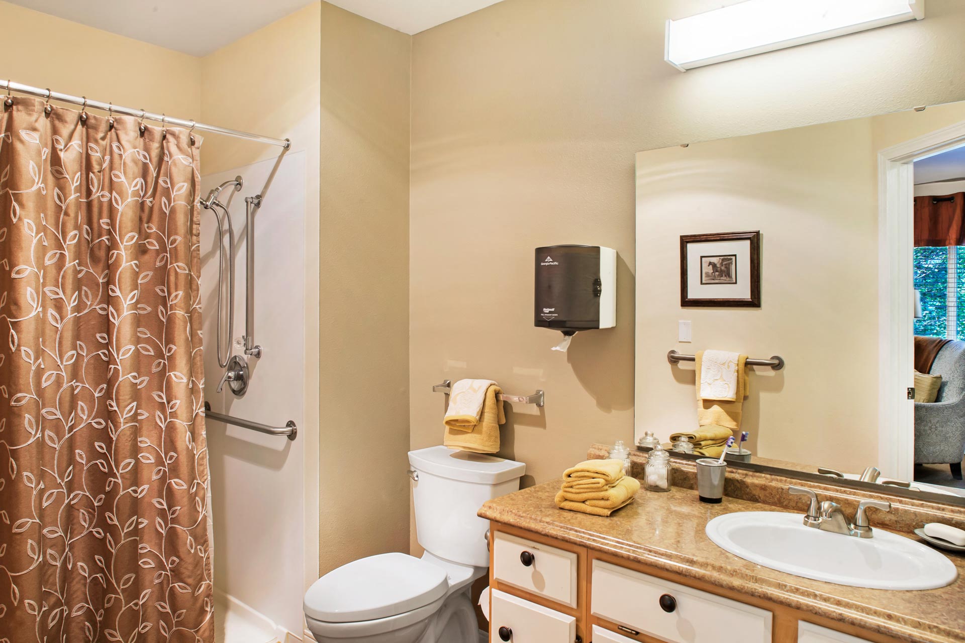 Luxurious Bathrooms at Cogir of Northgate Memory Care, Seattle, WA