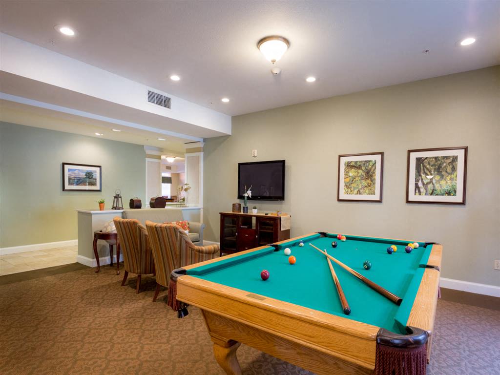 Billiards Table In Clubhouse at Cogir of Stock Ranch, Citrus Heights, 95621