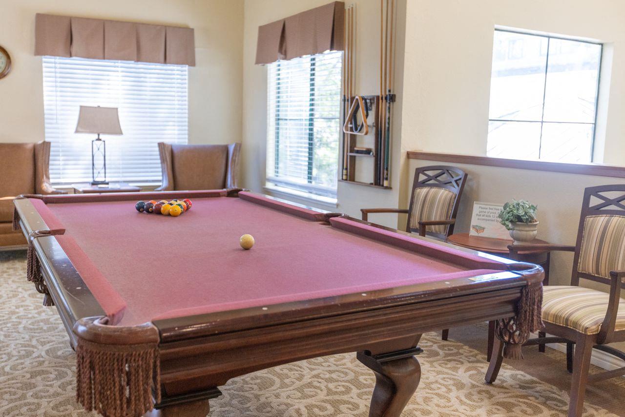 Billiards Table In Clubhouse at Cogir of Vacaville, Vacaville, CA, 95687
