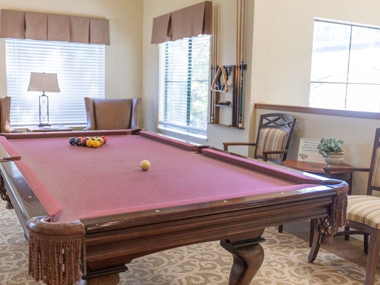 Billiards Table In Clubhouse at Cogir of Vacaville, Vacaville, CA, 95687