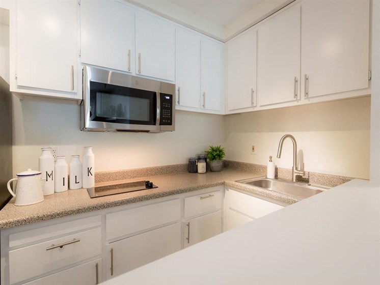 White Cabinetry In Kitchen at Cogir of North Bay, California