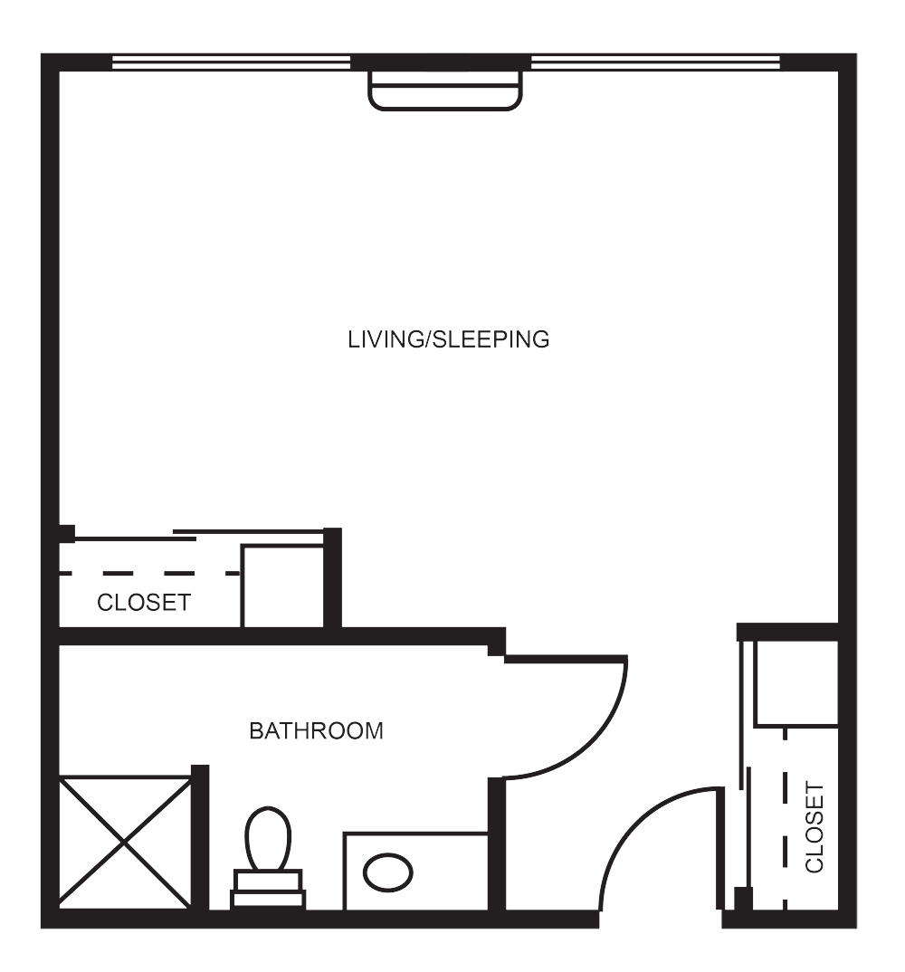 Shared Suite Floor Plan Shared Suite Floor Plan at Cogir of Folsom, Folsom, CA