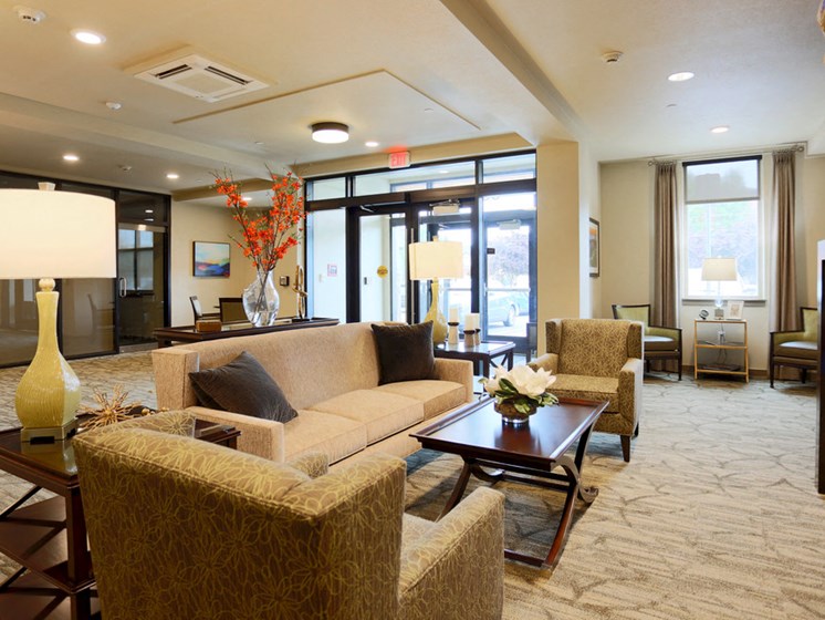 Lobby at The Lofts by Cogir Senior Living, Vancouver, WA, 98662