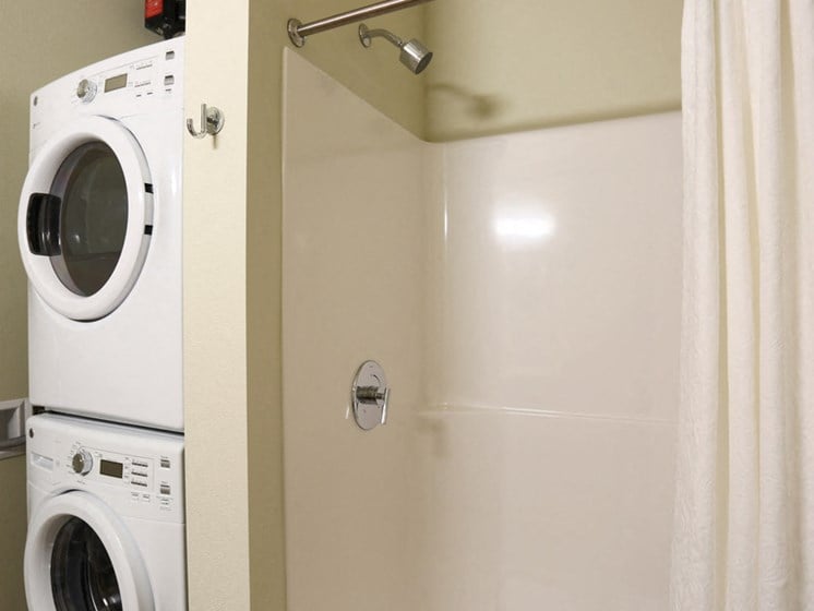 washer and dryer at The Lofts by Cogir Senior Living, Vancouver, WA