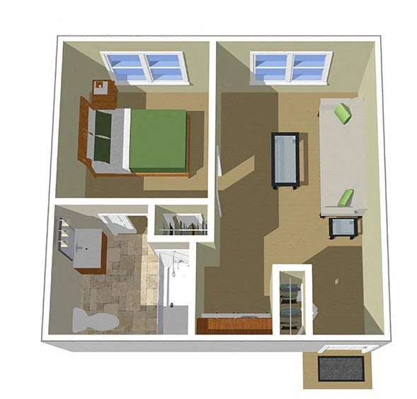 1 BEDROOM floor plan 1 BEDROOM floor plan at Cogir of San Rafael Memory Care, California, 94903
