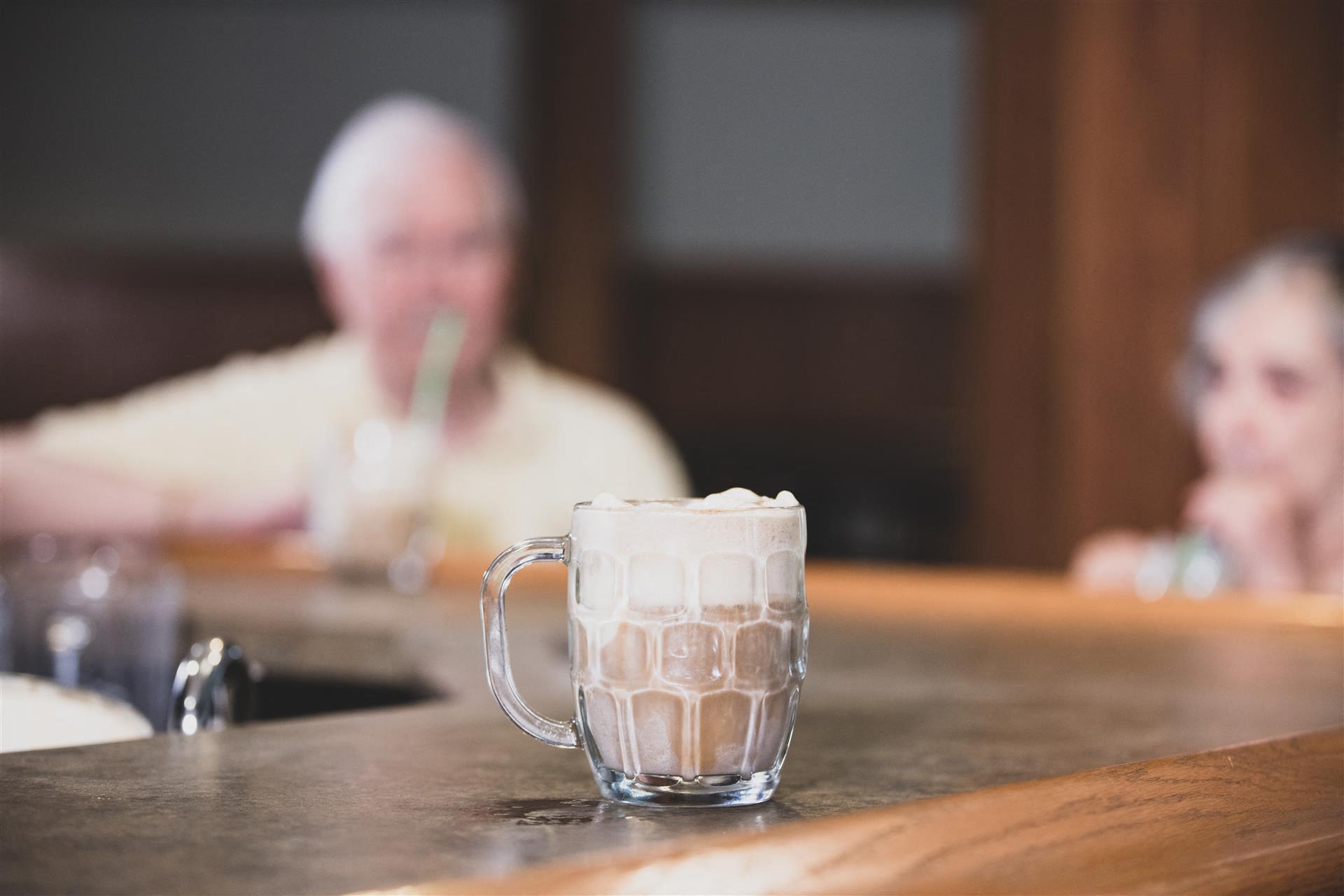 Elders having coffee time at Cogir of Queen Anne, Washington, 98109