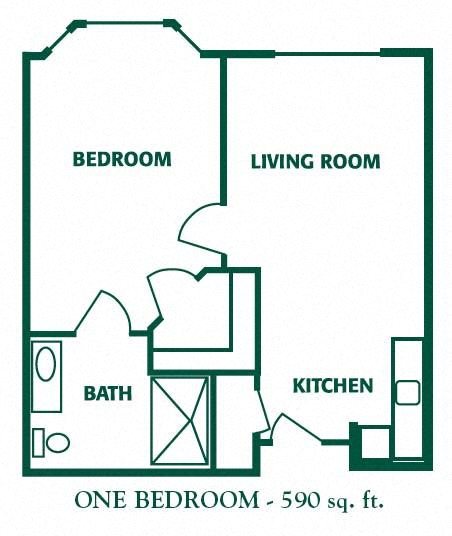 Assisted Living and Enhanced Care at the Lodge 1 Bedroom 1 bathroom Assisted Living and Enhanced Care at the Lodge 1 Bedroom1 bathroom at Cogir of Glenwood Place, Vancouver