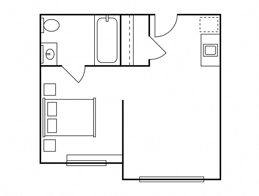 1 bedroom apartment at Cogir on Napa Road in Sonoma CA