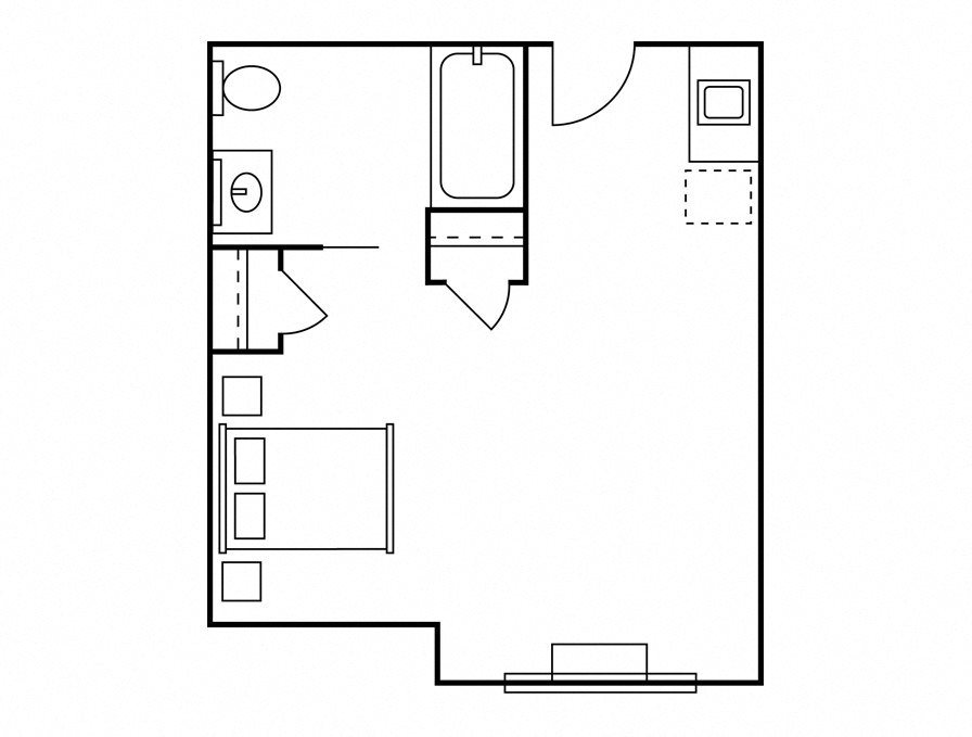 Studio apartment at Cogir on Napa Road in Sonoma CA