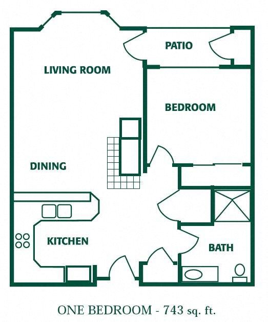 Independent Living at the Terrace 1 Bedroom1 bathroom Independent Living at the Terrace 1 Bedroom 1 bathroom at Cogir of Glenwood Place, Washington