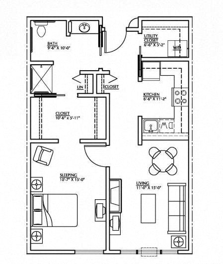 Independent Living 1 Bedroom Independent Living 1 Bedroom at Cogir at The Quarry, Washington, 98683