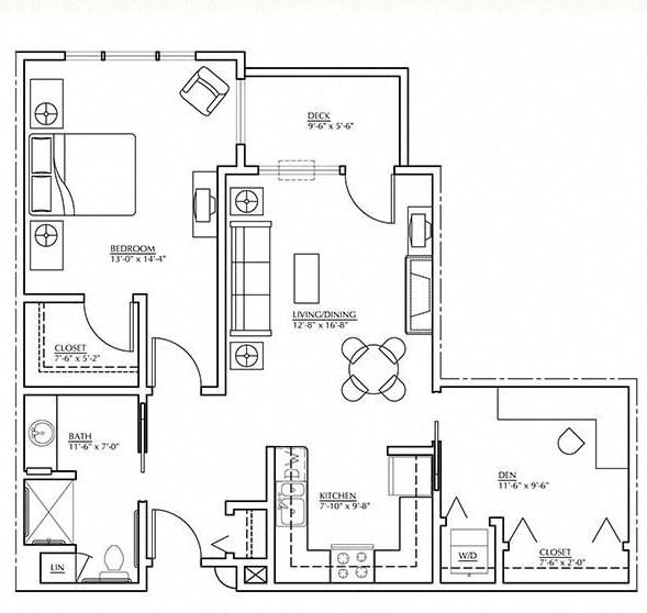 Independent Living 1 Bedroom + Den Independent Living 1 Bedroom + Den at Cogir at The Quarry, Vancouver, WA