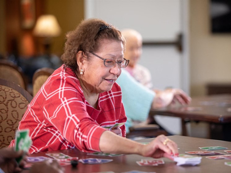 Resident Playing Cards at Cogir of North Bay, Vallejo, 94589