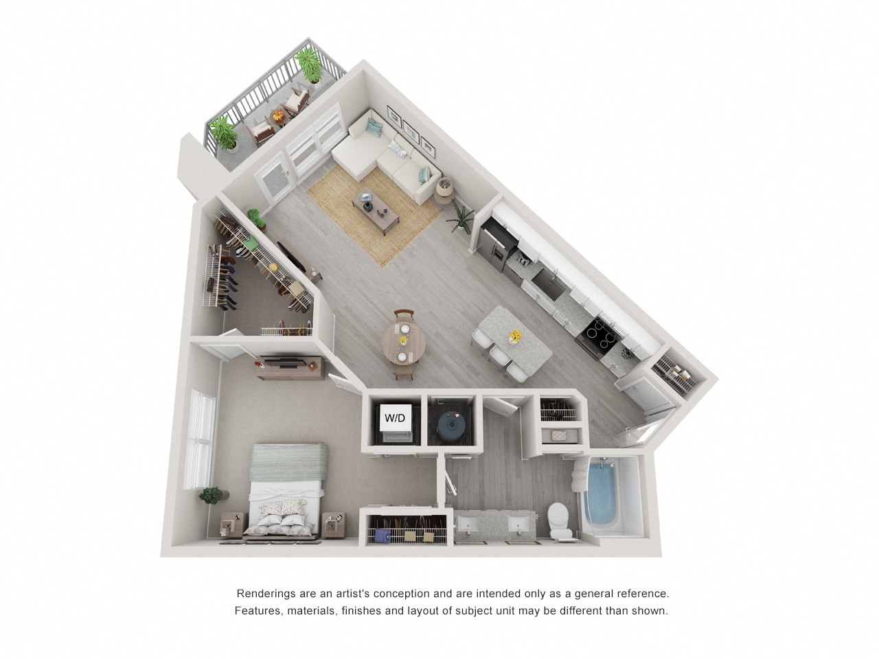 Floor plan layout diagram for A7