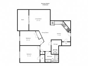 2 Bedroom 1 Bathroom