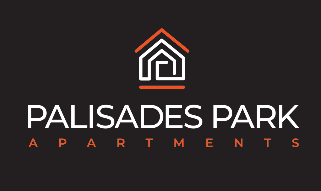 a logo for palasades park apartments with the word palasades park