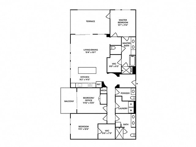 PH1 floor plan