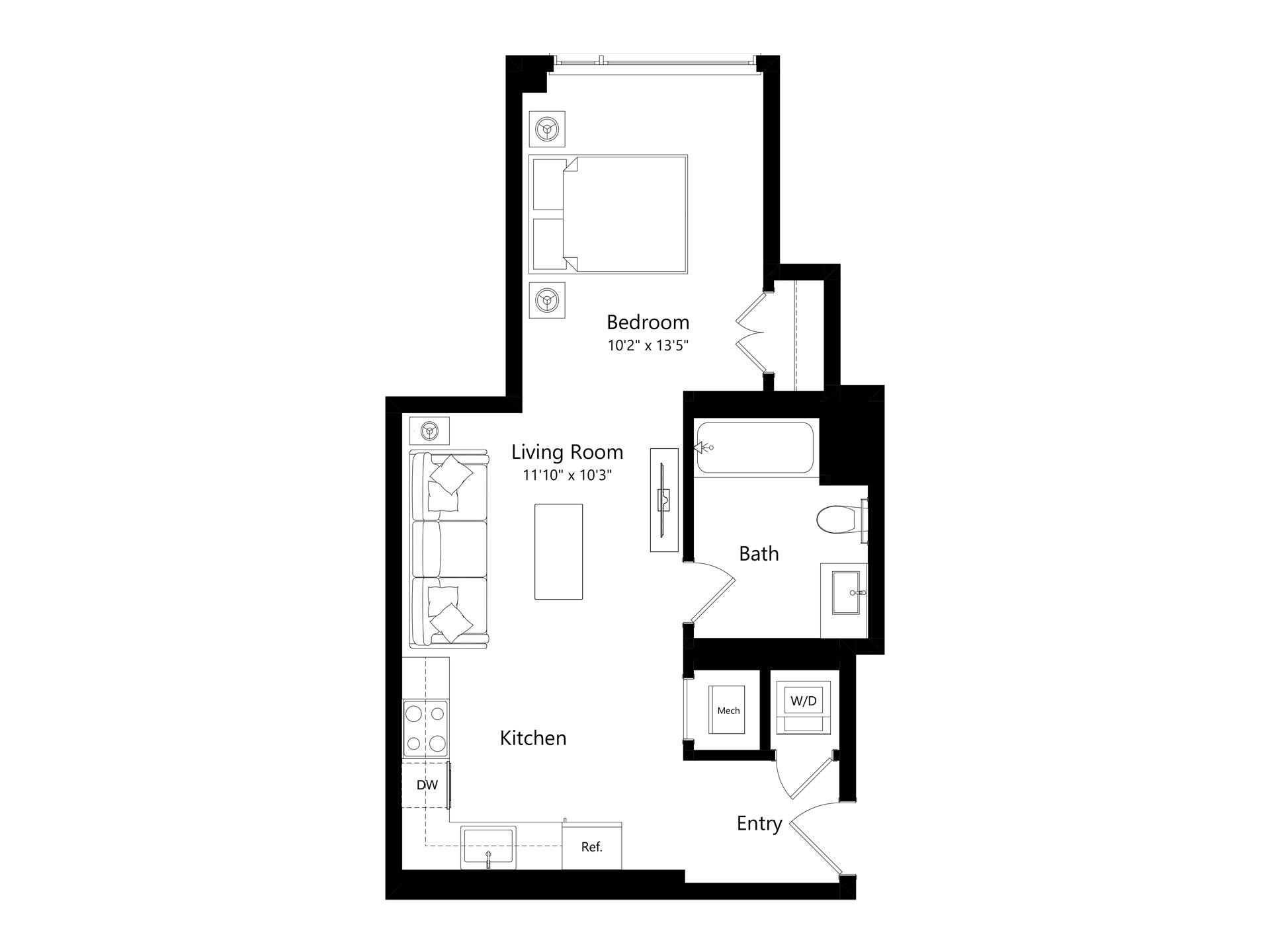 Floor plan layout diagram for S6