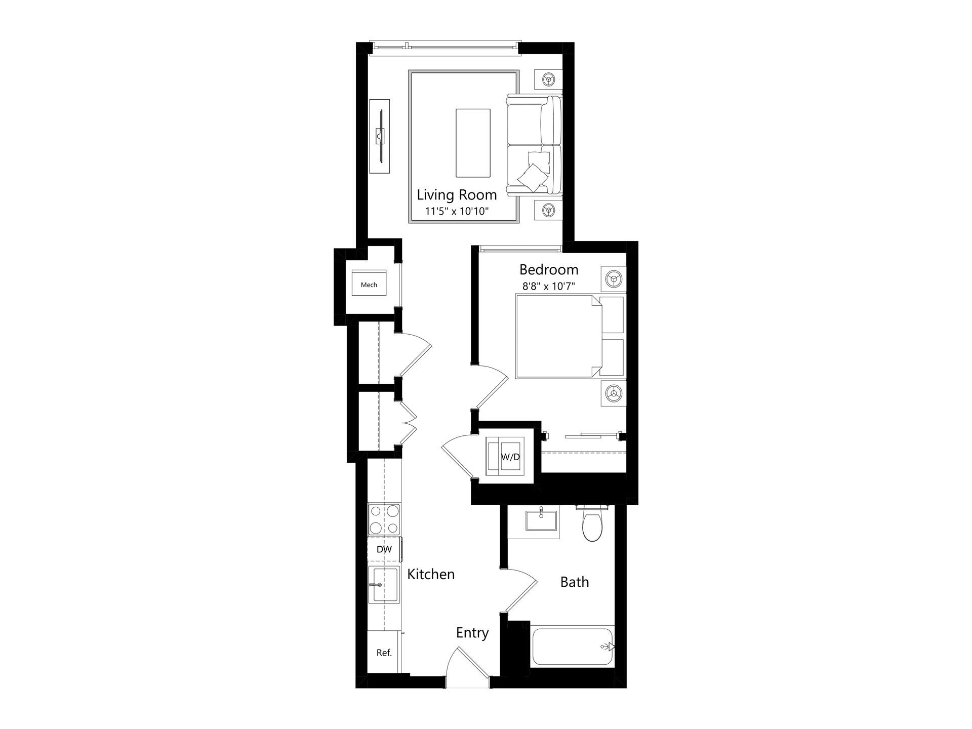 Floor plan layout diagram for A9