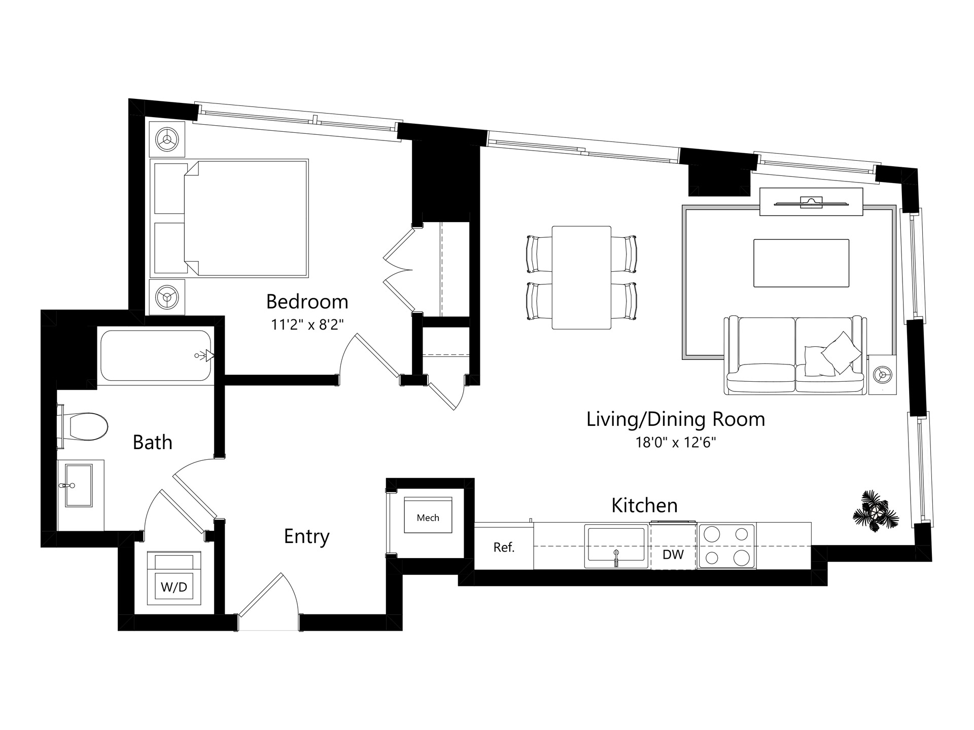 Floor plan layout diagram for A19