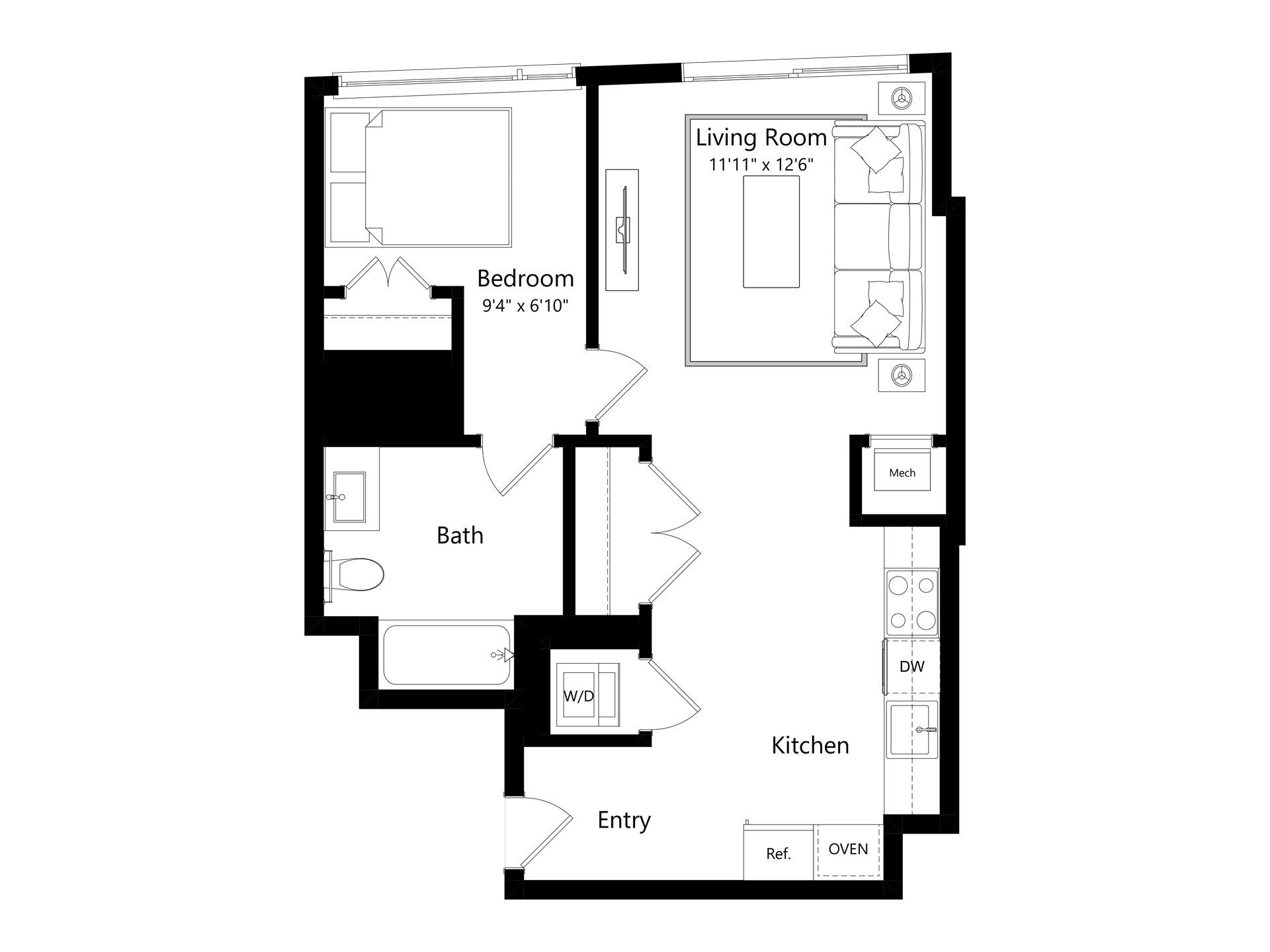 Floor plan layout diagram for A10