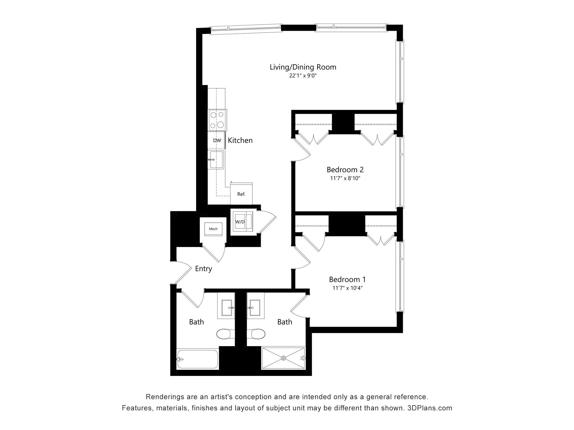 Floor plan layout diagram for B4