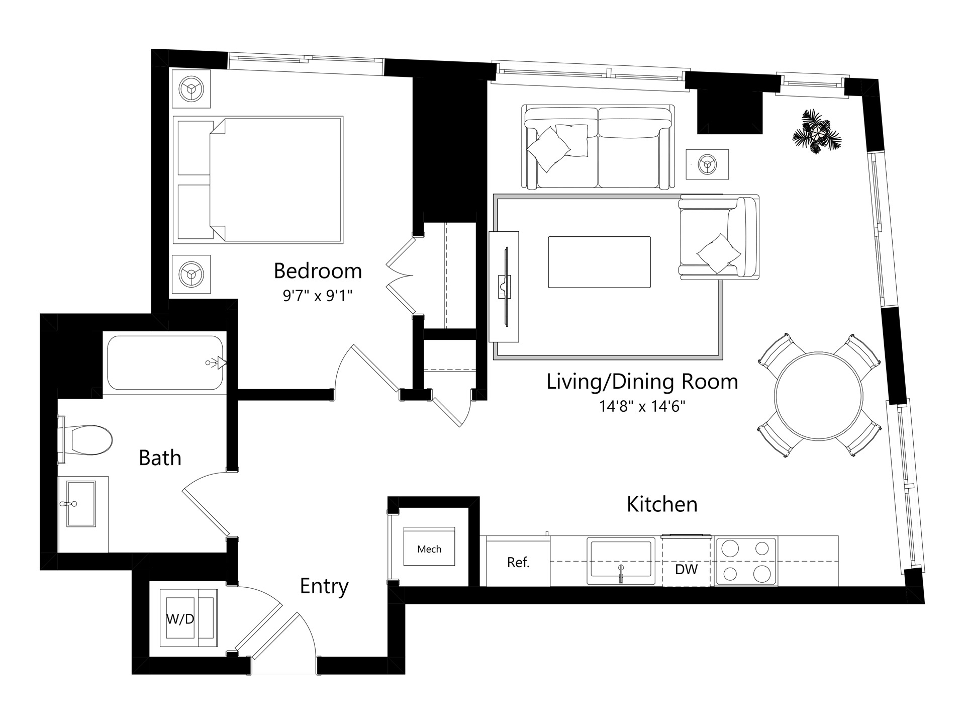 Floor plan layout diagram for A20