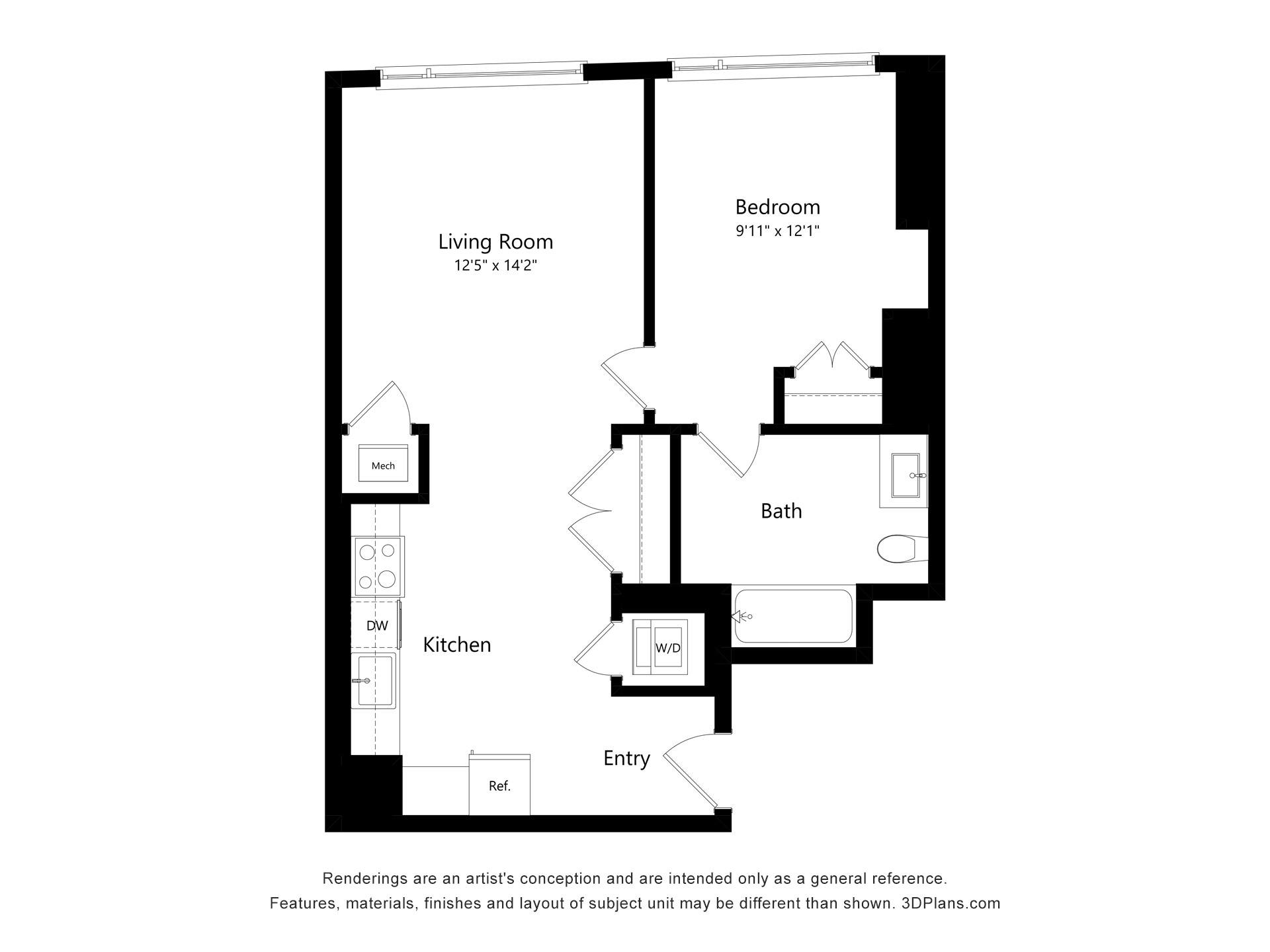 Floor plan layout diagram for A17