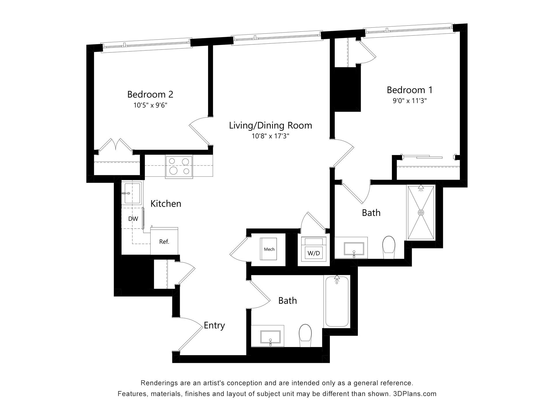 Floor plan layout diagram for B5