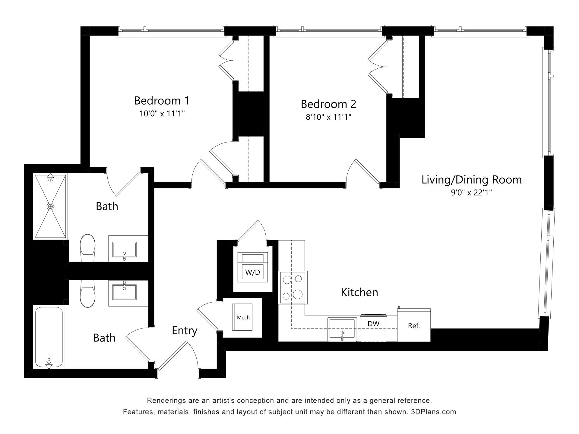 Floor plan layout diagram for B14