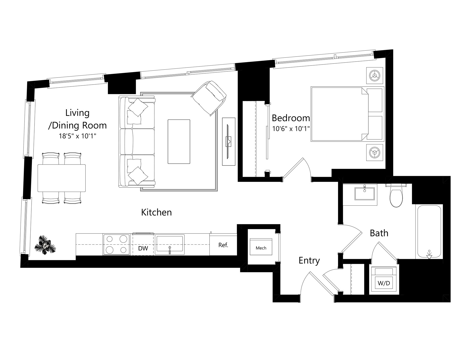 Floor plan layout diagram for A16