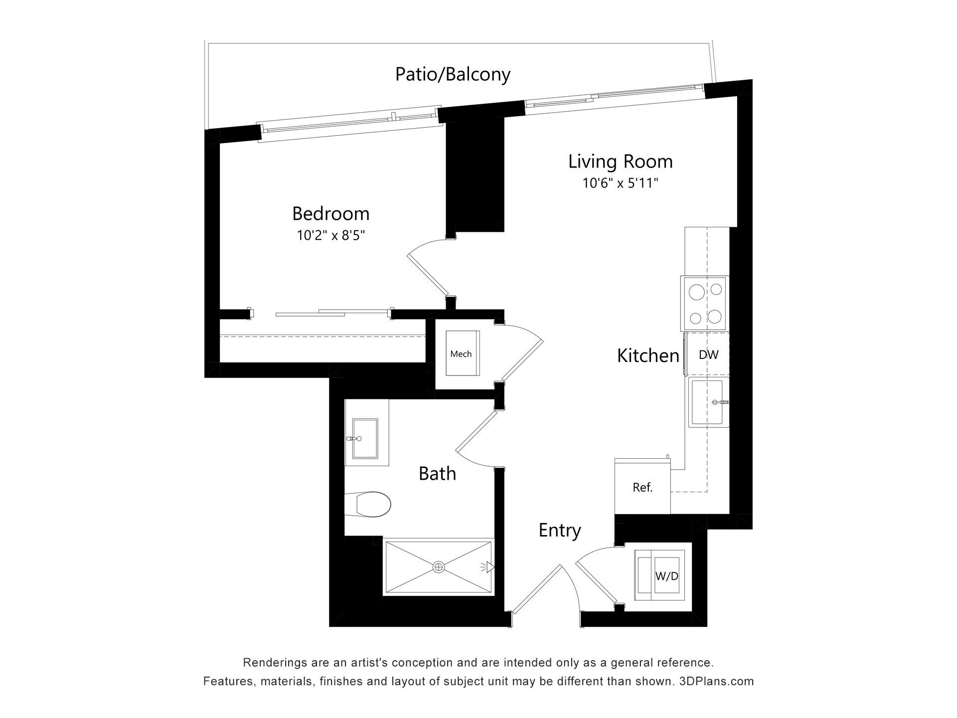 Floor plan layout diagram for A2