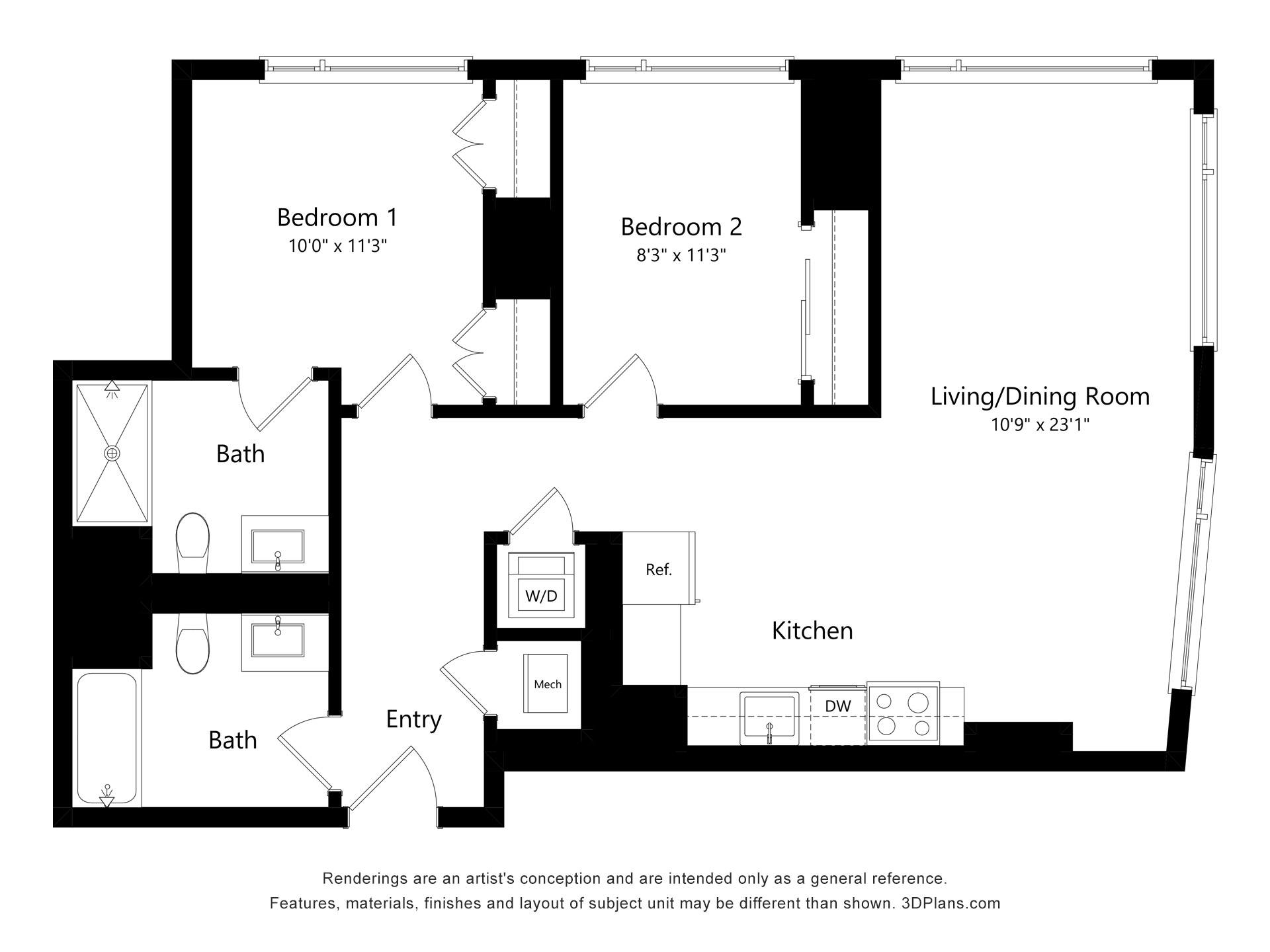 Floor plan layout diagram for B13