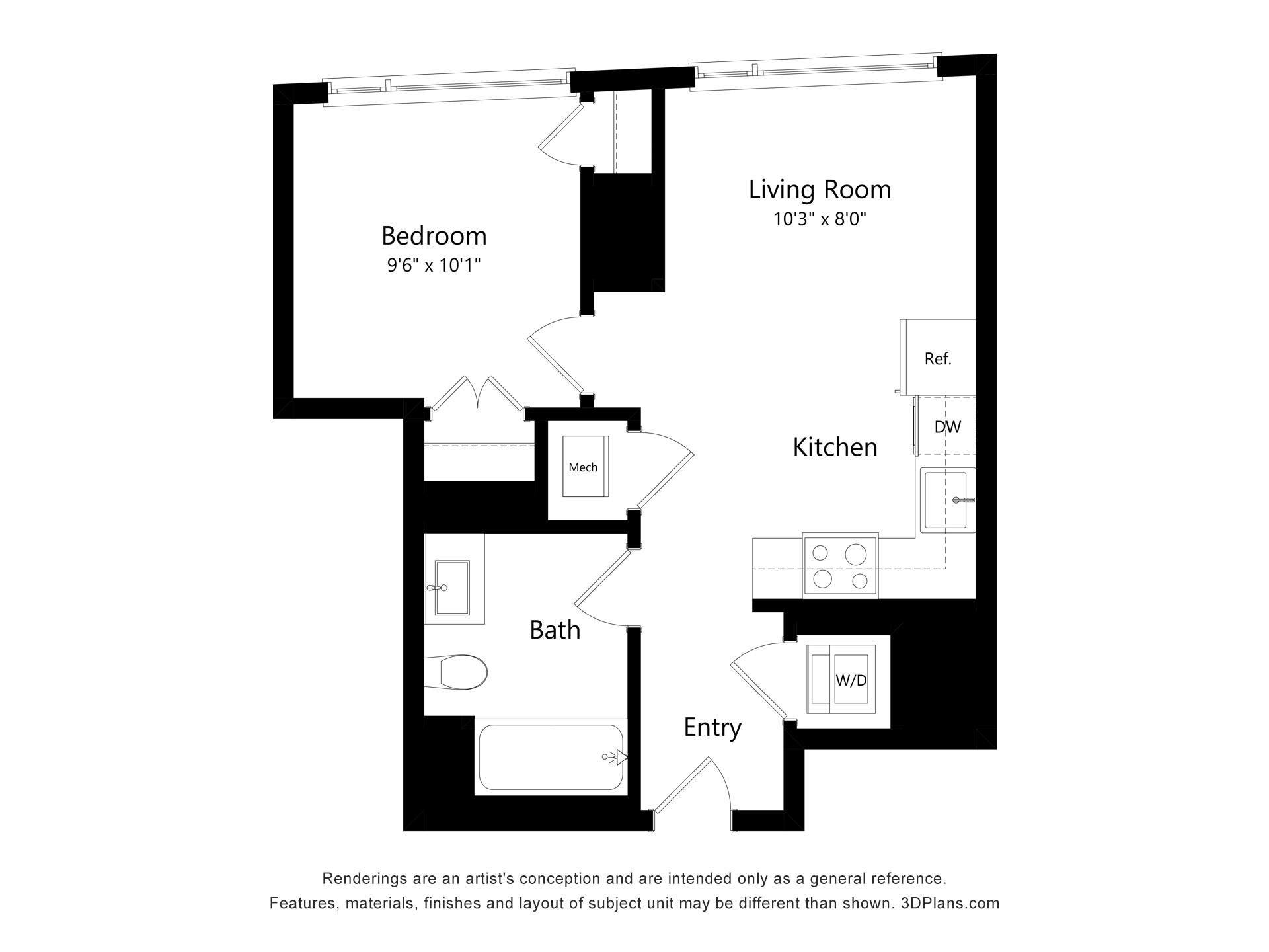 Floor plan layout diagram for A3