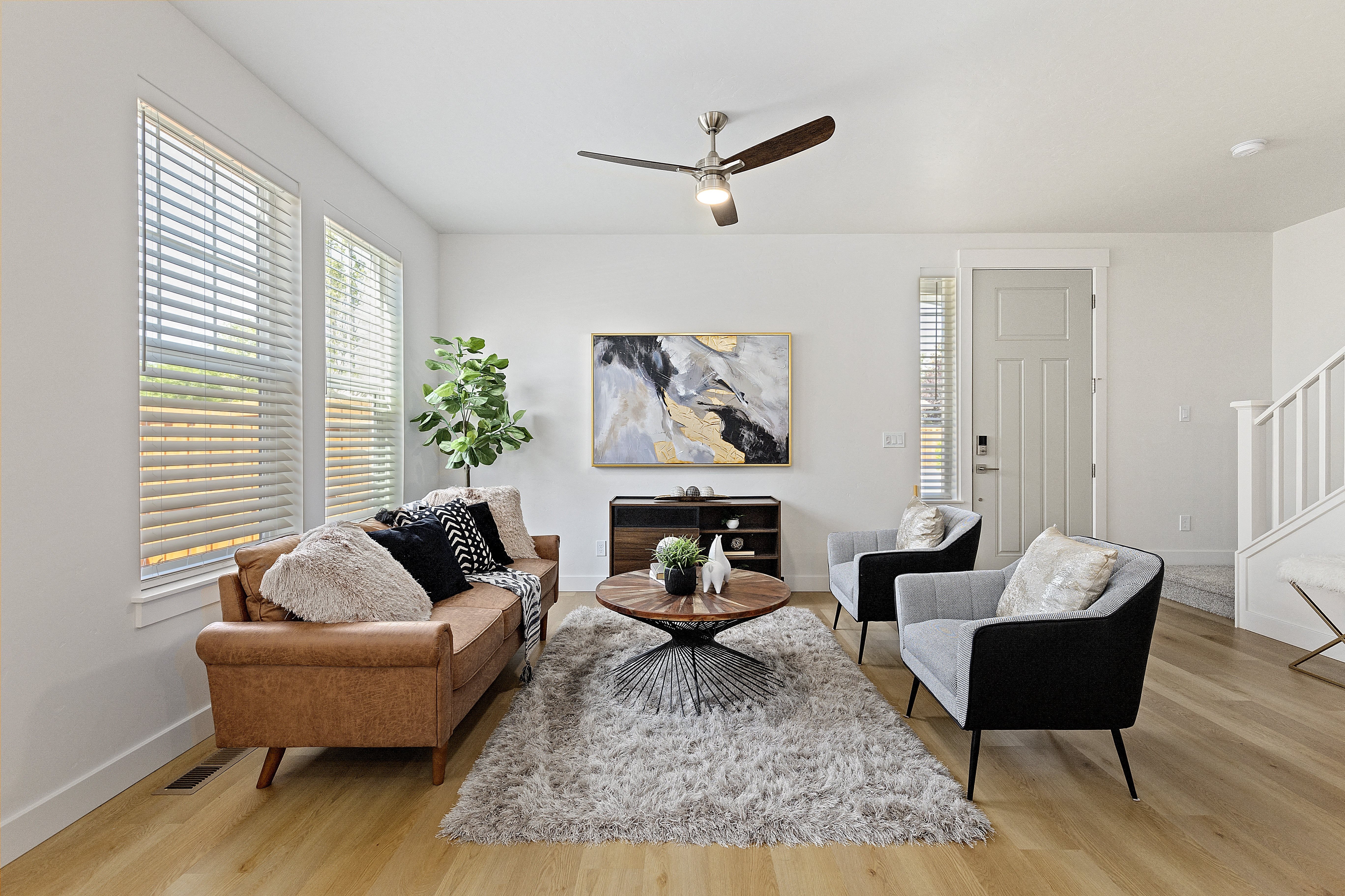 Modern Living Area at Alante Homes at Lake Hazel, Boise, Idaho