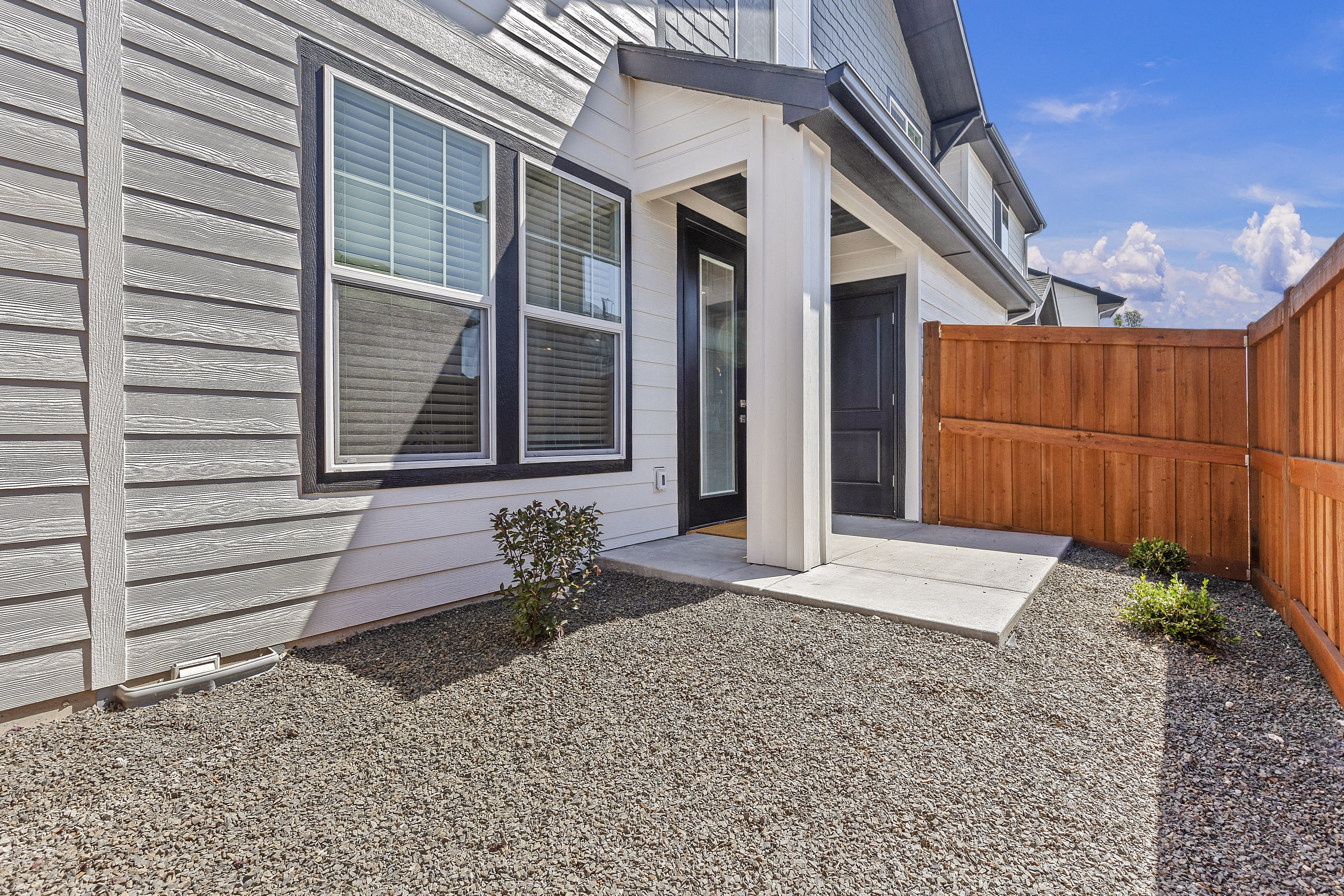Backyard at Alante Homes at Lake Hazel, Idaho, 83709