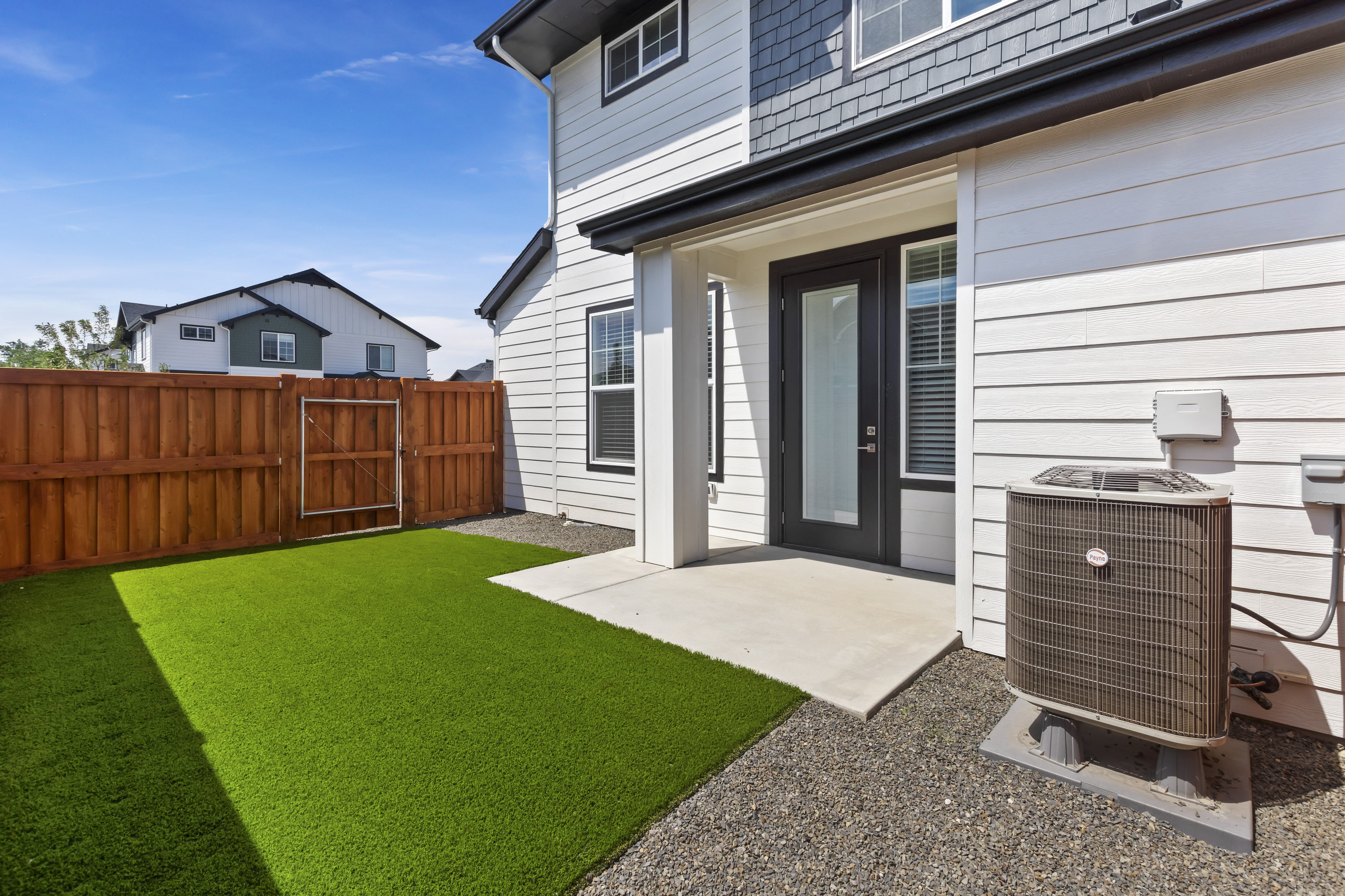 Backyard Area at Alante Homes at Lake Hazel, Boise