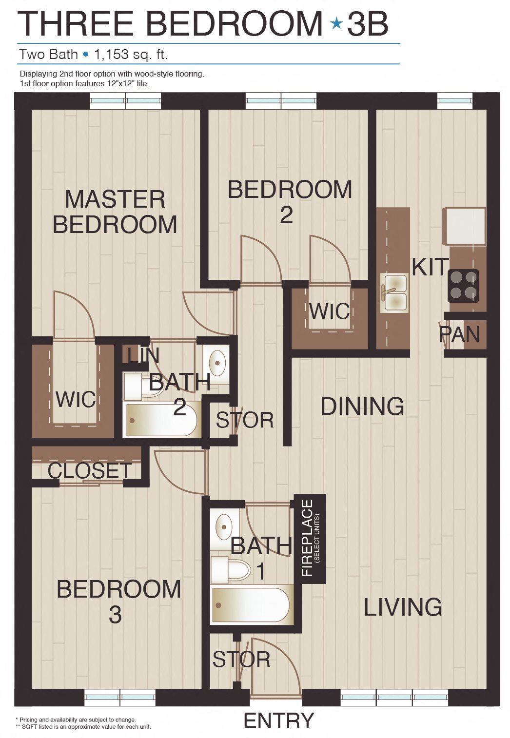 Paddock on Park Row Plan 3B