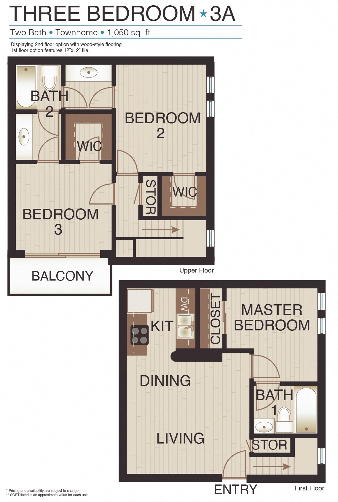 Paddock on Park Row Plan 3A TH