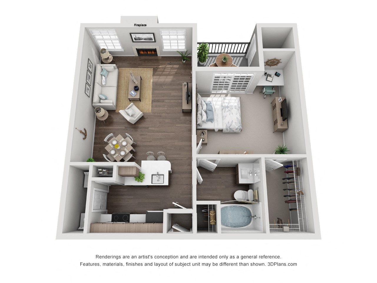 Floor plan layout diagram for 1A-Garage