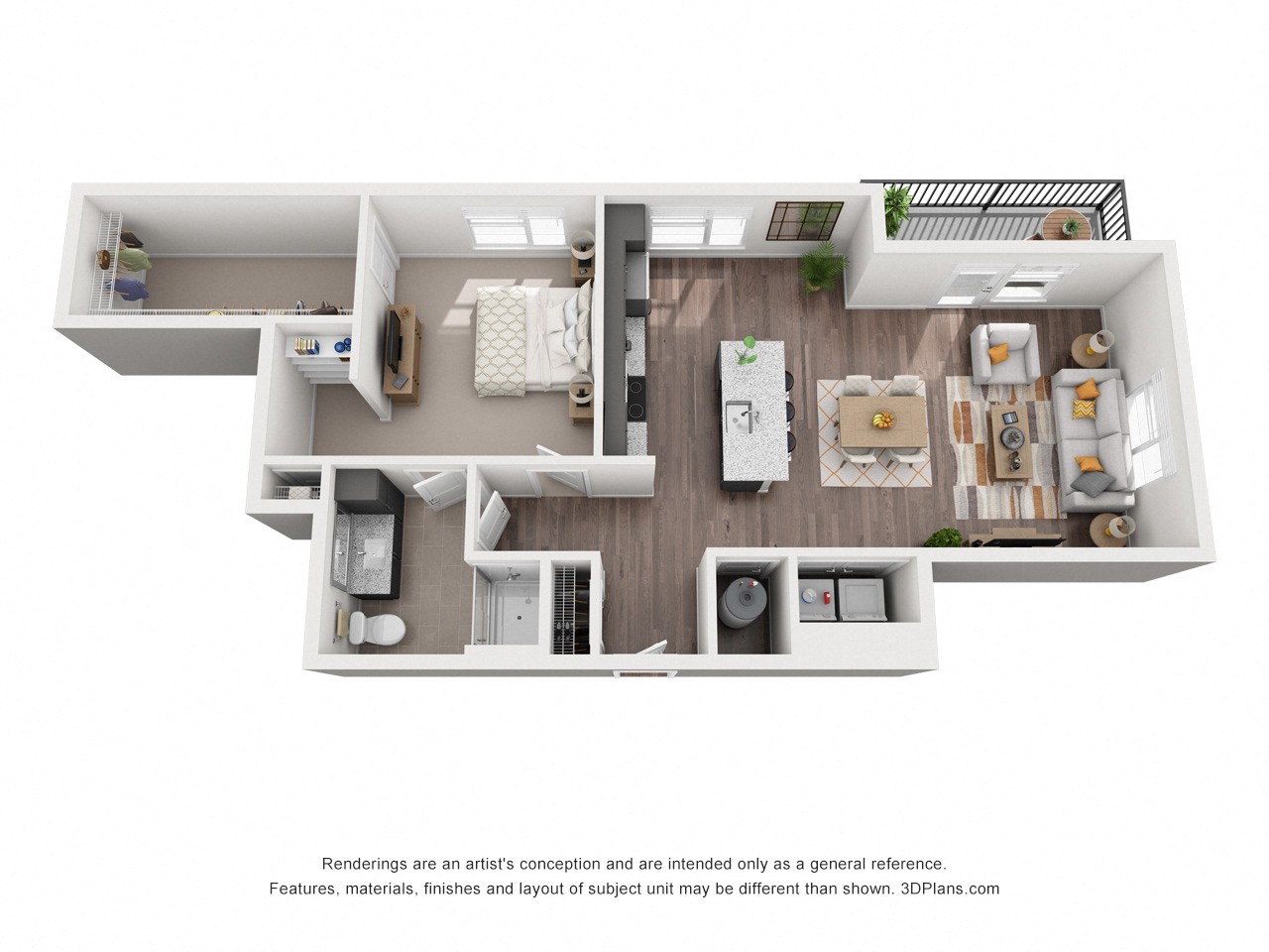Floor plan layout diagram for 1I