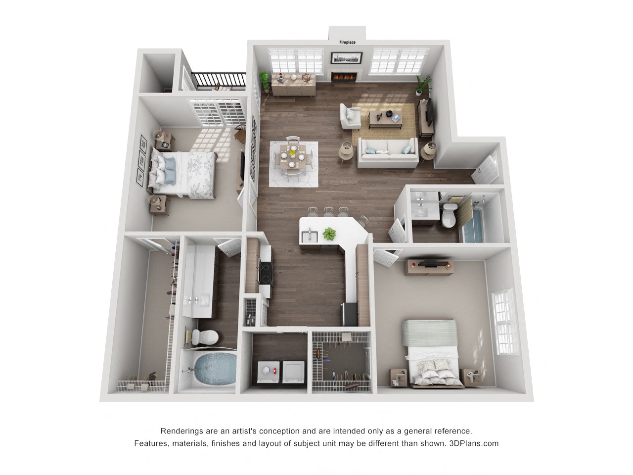 Floor plan layout diagram for 2A-Garage