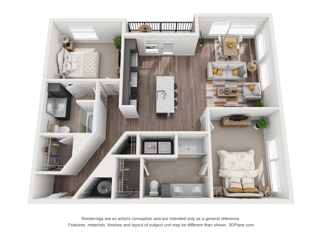 Floor plan layout diagram for 2D
