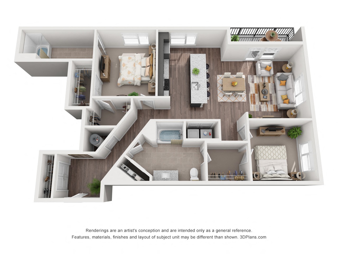 Floor plan layout diagram for 2E