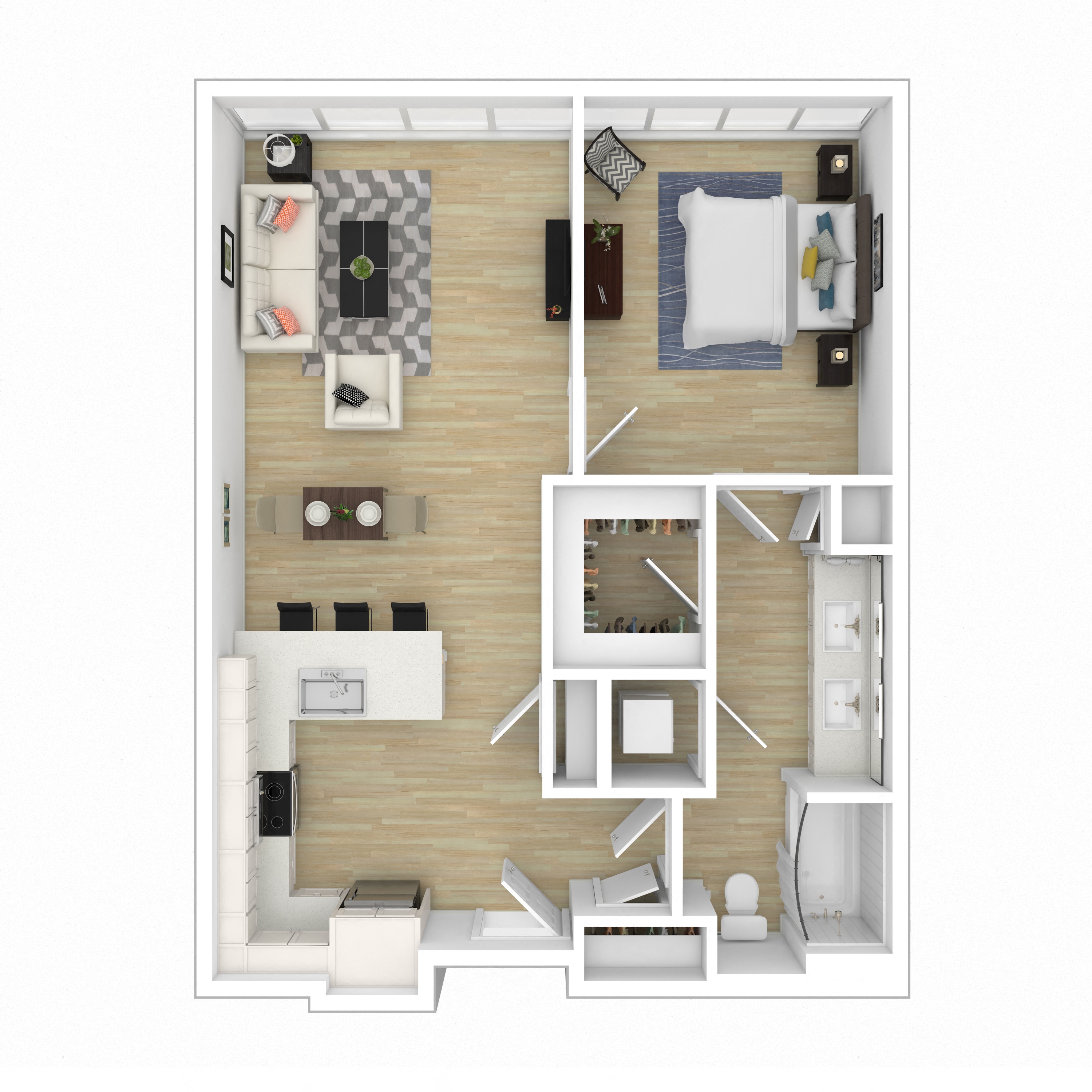 Floor plan layout diagram for 1C - AMFI 90% - INCOME RESTRICTIONS APPLY