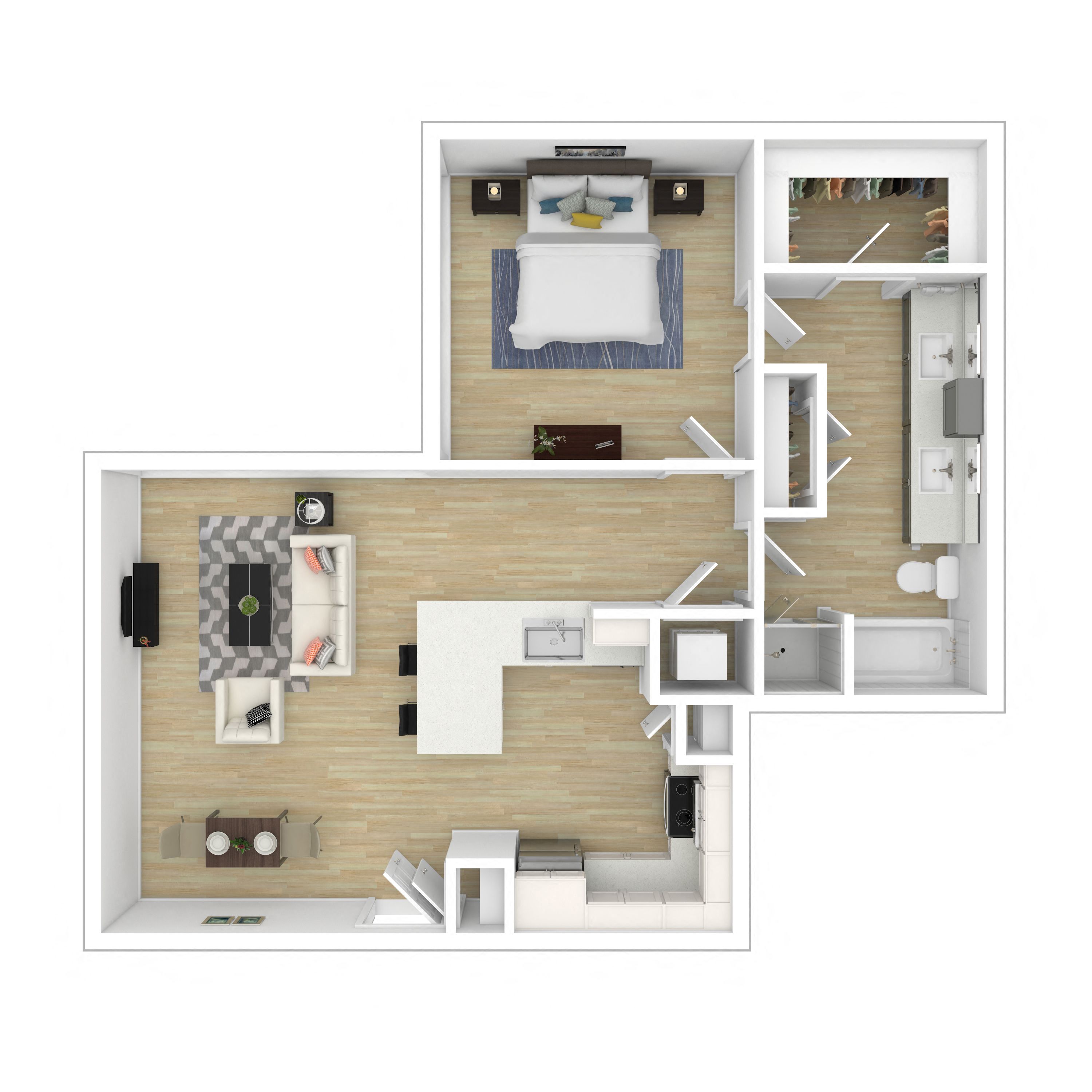 Floor plan layout diagram for 1D
